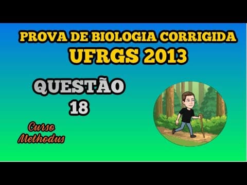 Thumbnail da aula: 18 de 2013 da prova de biologia da UFRGS - Um estudante de biologia suspeita que uma determinada
