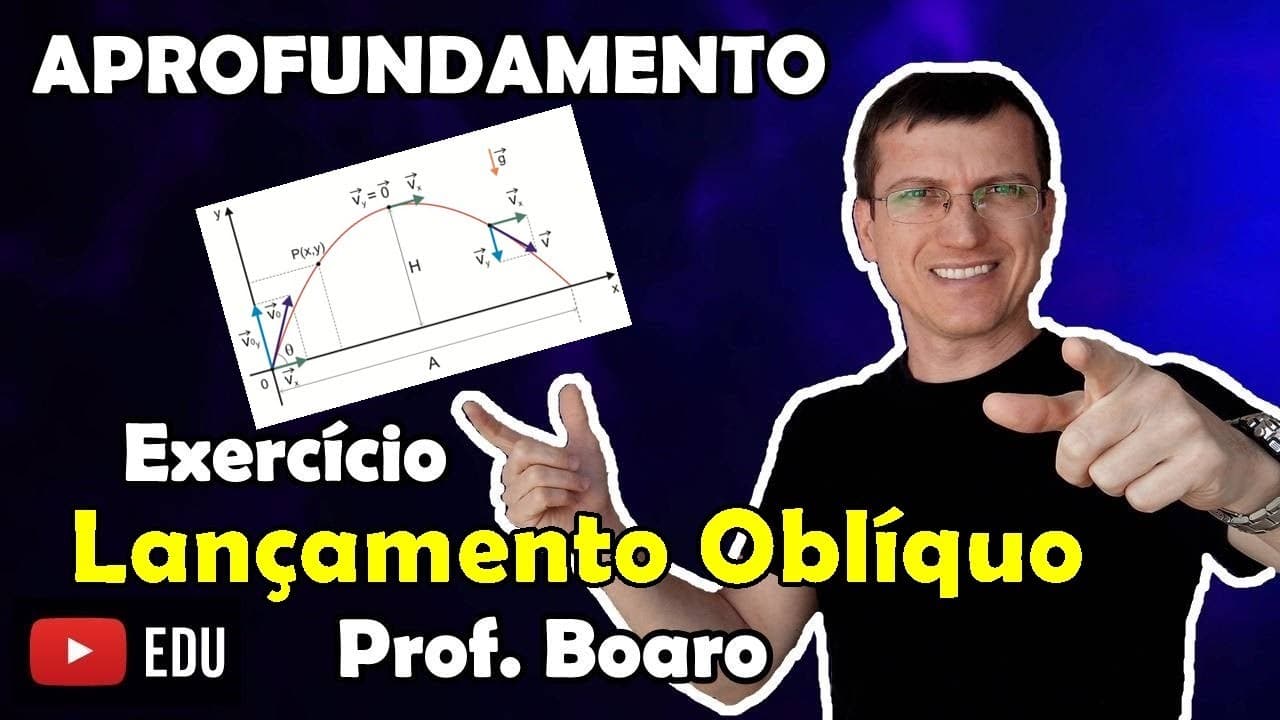 Thumbnail: APROFUNDAMENTO de FÍSICA LANÇAMENTO OBLÍQUO Prof Marcelo Boaro Vídeo Aula nº 21