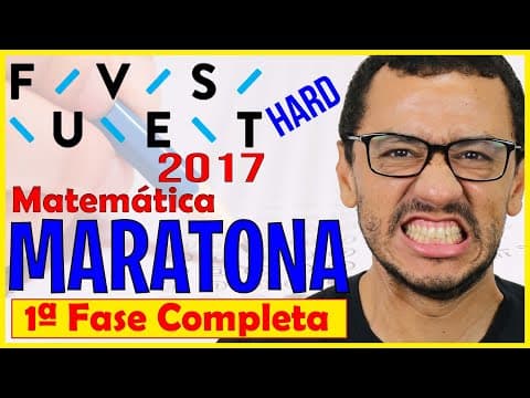 Thumbnail da aula: Resolução FUVEST 2017 Completa | Matemática 1ª Fase | Maratona do MATECA