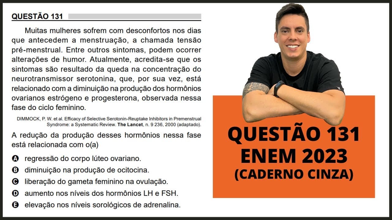 Thumbnail: BIOLOGIA ENEM 2023! "Muitas mulheres sofrem com desconfortos..."