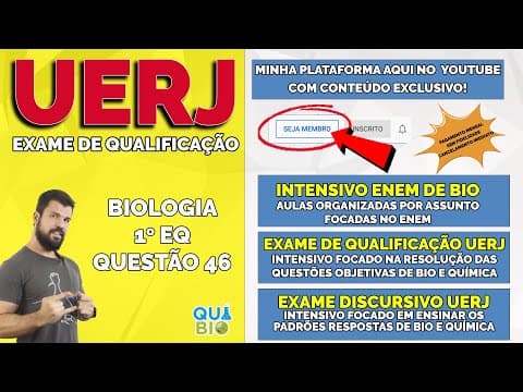 Thumbnail da aula: UERJ 2024 - 1o EQ - Questão 46 - A natureza semiconservativa do processo de duplicação do DNA foi