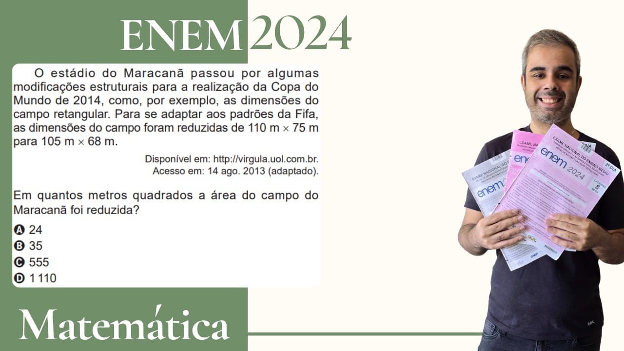 Thumbnail: ENEM 2024 - O estádio do Maracanã passou por algumas modificações estruturais para a realização da