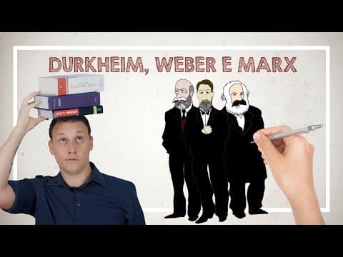 Thumbnail da aula: DURKHEIM, WEBER E MARX.