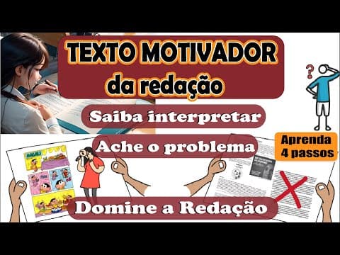 Thumbnail da aula: Texto motivador: interprete, encontre o problema debatido e domine a redação | Desenhando a Solução