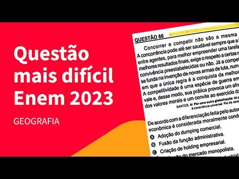 Thumbnail da aula: Entendendo uma questão de Geografia do ENEM 2023 | ProEnem