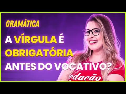 Thumbnail da aula: 🤫O QUE É VOCATIVO? TENHO QUE USAR VÍRGULA COM ELE? - Profa. Pamba 🤫✅