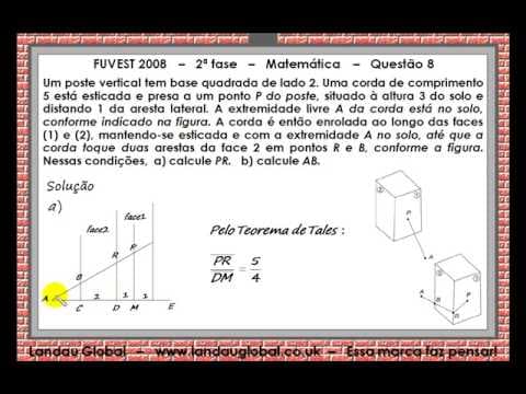 Thumbnail da aula: FUVEST USP 2008 MAT P2 Q8