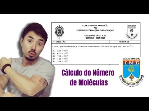 Thumbnail da aula: IME_2025/2026 - Qual é, aproximadamente, o número de moléculas em 22,4 litros de água