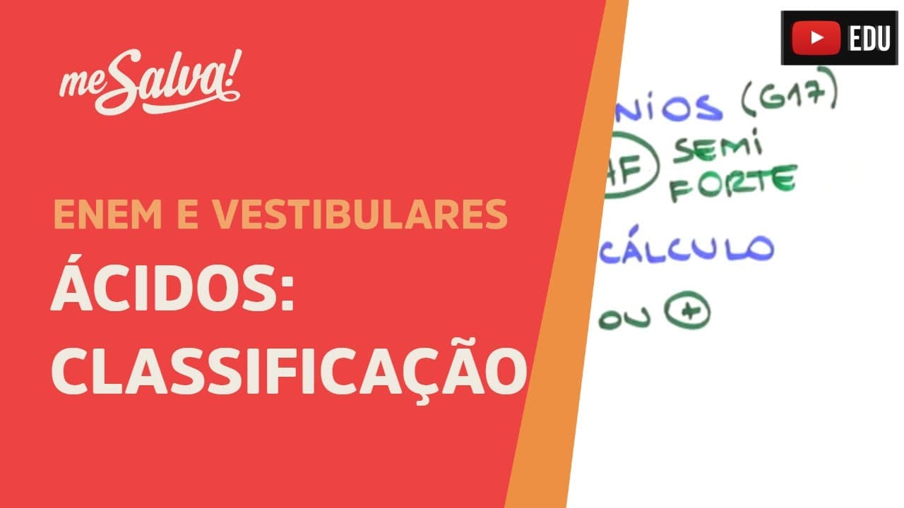 Thumbnail: Me Salva! INO02 - Funções Inorgânicas - Ácidos: Classificação