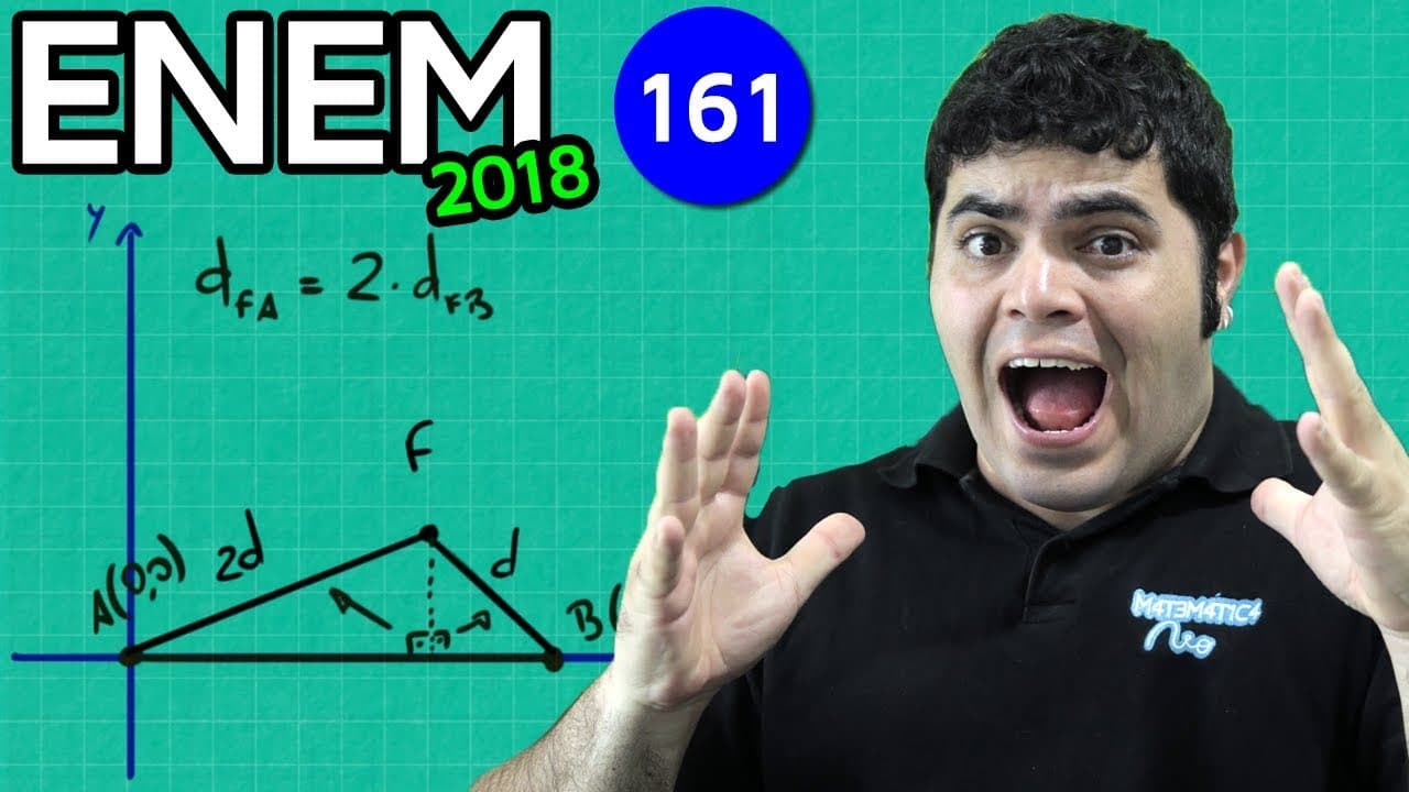 Thumbnail: 🔥 ENEM 2018 Matemática 161 👉🏻 Geometria Analítica e Equação da Circunferência