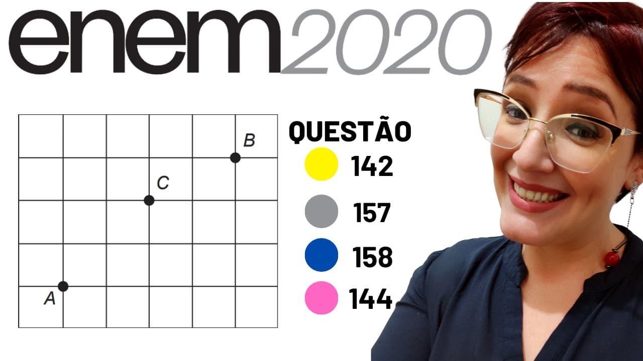 Thumbnail: Questão 142 ENEM 2020 Matemática (caderno amarelo): Três amigos, André, Bernardo e Carlos, moram...