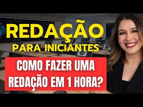 Thumbnail da aula: PARA QUEM SE SENTE BURRO EM REDAÇÃO: APRENDA EM 1 HORA E TIRAR NOTA MÁXIMA! - Professora Pamba