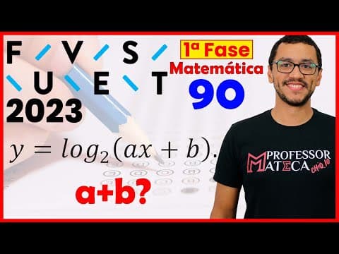 Thumbnail da aula: FUVEST 2023 | Primeira Fase | Resolução Matemática | Questão 90 - Valor de a+b