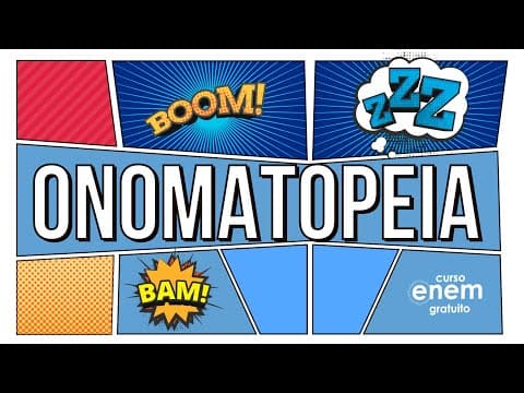 Thumbnail da aula: ONOMATOPEIA | Resumo de Português para o Enem
