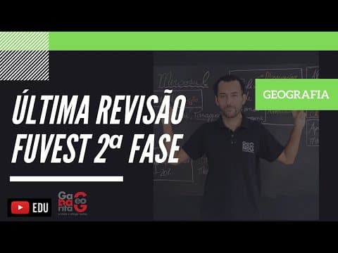 Thumbnail da aula: Geografia para 2ª fase Fuvest 20220 | Será fácil?!