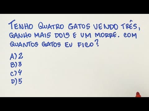 Thumbnail da aula: 🔥 Essa questão de Raciocínio Lógico caiu num teste e 97% erraram! Tente decifrar o problema!