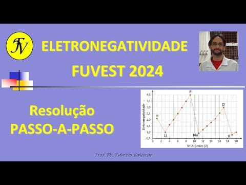 Thumbnail da aula: Questão FUVEST 2024 - Passo-a-passo - Eletronegatividade