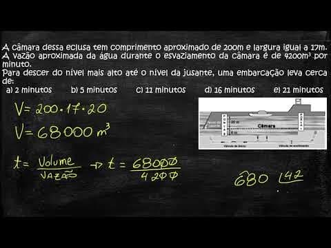 Thumbnail da aula: ENEM 2006 - Exercício da Eclusa - Geometria Espacial
