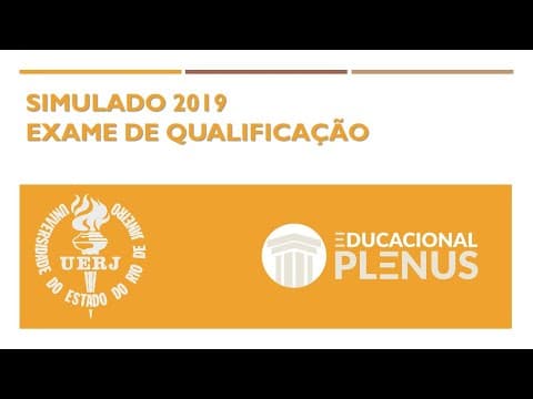 Thumbnail da aula: UERJ - Simulado 2019 - Matemática