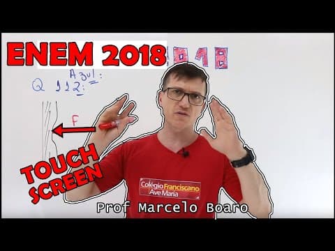 Thumbnail da aula: Como funciona o TOUCH SCREEN (Tela Sensível ao toque de um celular)? ENEM 2018 FÍSICA ELETRICIDADE