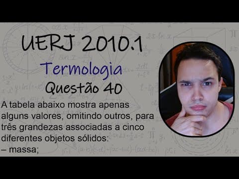 Thumbnail da aula: UERJ 2010 - A tabela abaixo mostra apenas alguns valores, omitindo outros, para três grandezas
