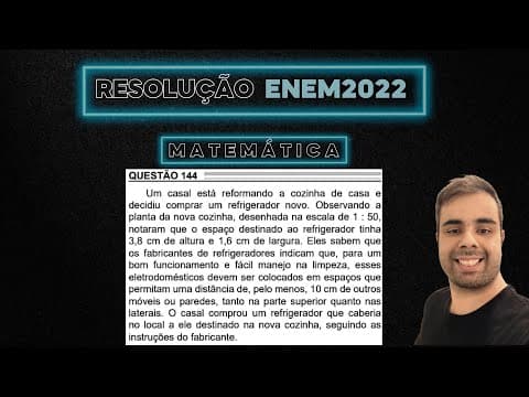 Thumbnail da aula: ENEM 2022 Um casal está reformando a cozinha de casa e decidiu comprar um refrigerador novo.