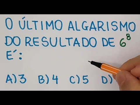 Thumbnail da aula: 🔥 HELP MATEMÁTICA BÁSICA - Qual é o último algarismo? #218