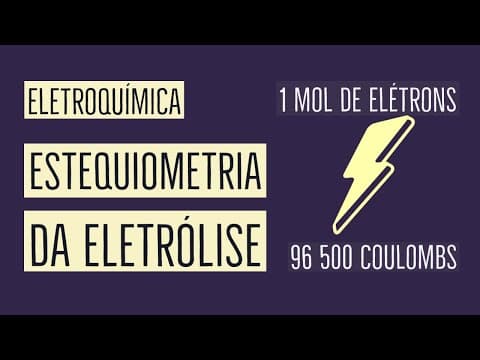 Thumbnail da aula: LEIS DE FARADAY | ESTEQUIOMETRIA DA ELETRÓLISE | ELETRÓLISE