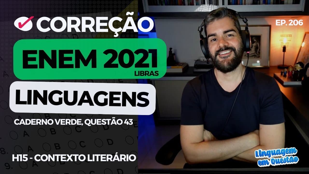 Thumbnail: ENEM 2021 LIBRAS: A LITERATURA de Gilka Machado (H15 | Contexto literário | Caderno verde, 43) #206