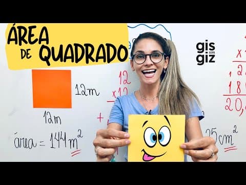 Thumbnail da aula: ÁREA DO QUADRADO | ÁREA DE FIGURAS PLANAS | QUADRADO | \Prof. Gis/