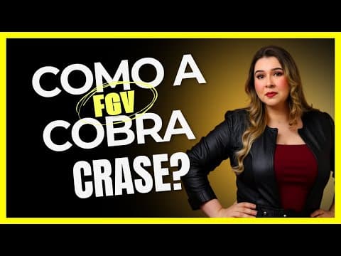 Thumbnail da aula: 🚨 Caiu na FGV! Crase com Pegadinha Resolvida Passo a Passo – Você Marcaria Errado? 😱