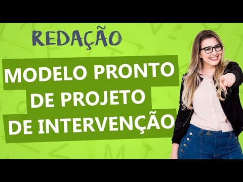 Thumbnail da aula: PROJETO DE INTERVENÇÃO PERFEITO: MODELO BASE - Aula 10 - Profa. Pamba - Redação