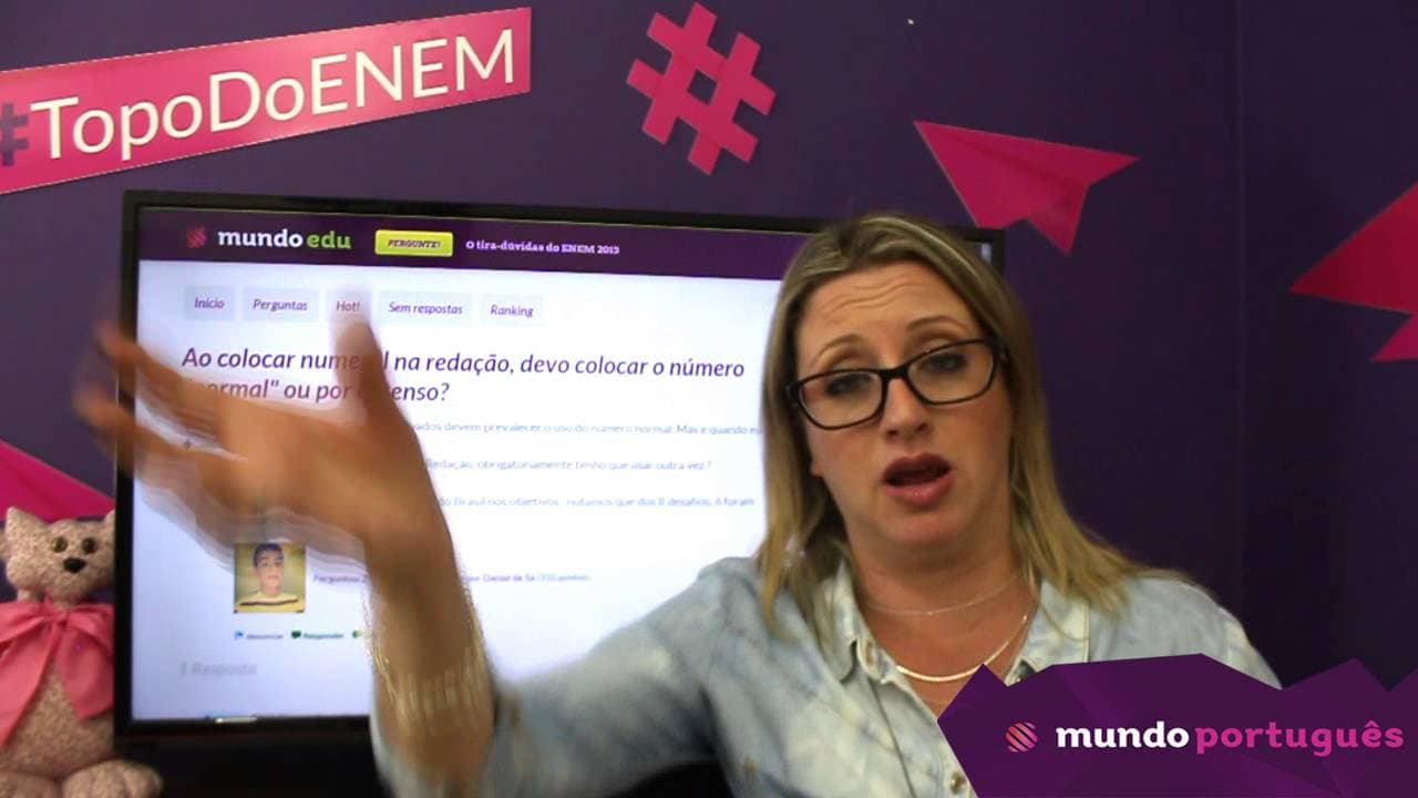 Thumbnail: Pergunte! - Devo colocar numerais por extenso na redação?