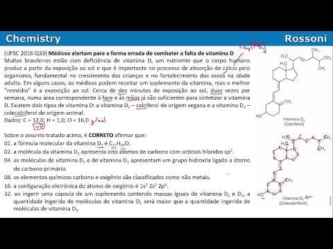 Thumbnail da aula: UFSC 2016 Q33 - Vitamina D