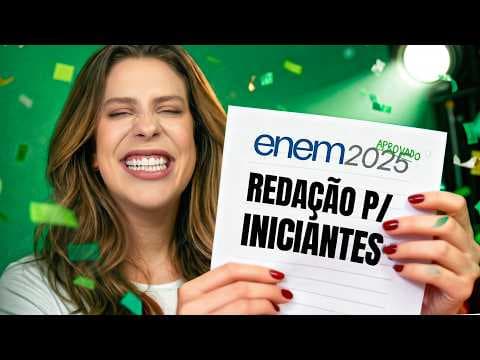 Thumbnail da aula: REDAÇÃO PARA INICIANTES: COMO FAZER REDAÇÃO EM 1 HORA