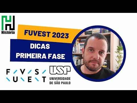 Thumbnail da aula: Dica FUVEST 2023 - História Primeira Fase