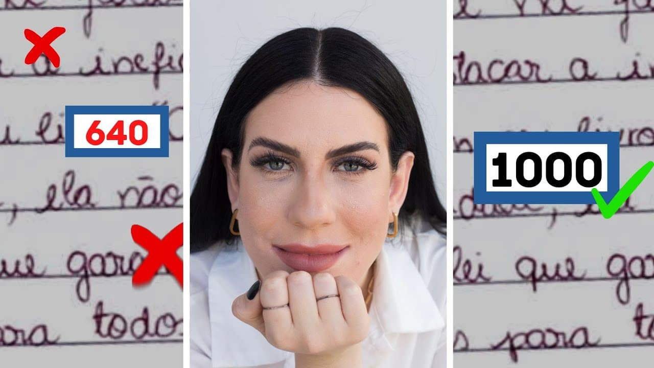 Thumbnail: CORREÇÃO DE REDAÇÃO OFICIAL MODELO ENEM