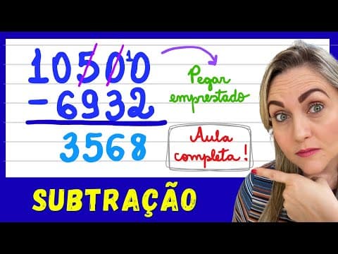 Thumbnail da aula: SUBTRAÇÃO COM RESERVA + PROVA REAL!! EXPLICAÇÃO COMPLETA DE SUBTRAÇÃO! VEM APRENDER MATEMÁTICA!
