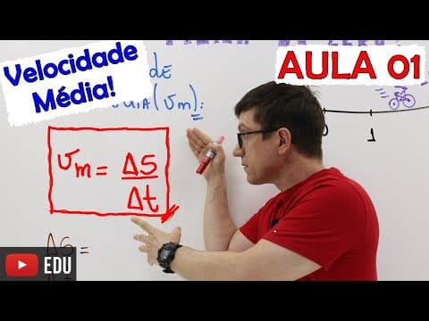 Thumbnail da aula: VELOCIDADE MÉDIA - FÍSICA BÁSICA (FÍSICA do ZERO) - Teoria e Exercícios AULA 01