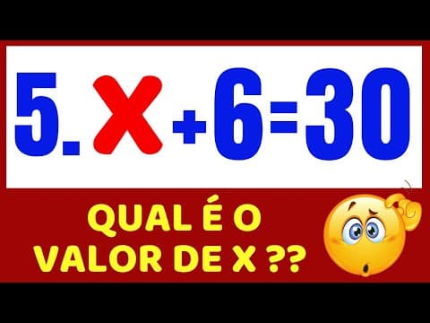 Thumbnail da aula: 😱VOCÊ CONSEGUE MESMO ACHAR O VALOR DE X? SERÁ QUE CONSEGUE?? RSRS