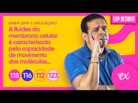 Thumbnail da aula: A FLUIDEZ DA MEMBRANA CELULAR É CARACTERIZADA PELA CAPACIDADE DE MOVIMENTO (...) | LIGAÇÕES QUÍMICAS