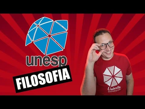 Thumbnail da aula: O QUE É COBRADO EM FILOSOFIA NA 1ª FASE DA UNESP? (COM EXERCÍCIOS)