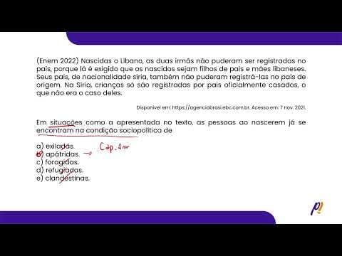 Thumbnail da aula: ENEM 2022 - Demografia e Urbanização | Nascidas o Líbano, as duas irmãs não puderam ser...