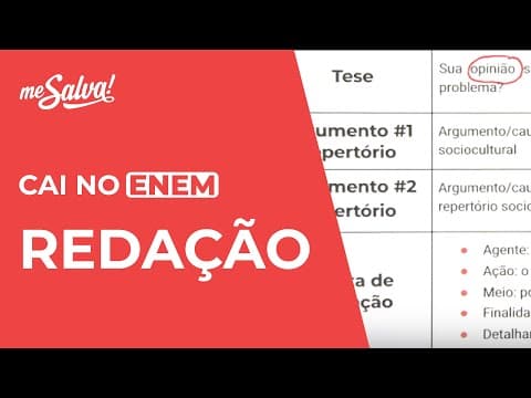 Thumbnail da aula: Redação: Cai no ENEM | Me Salva!