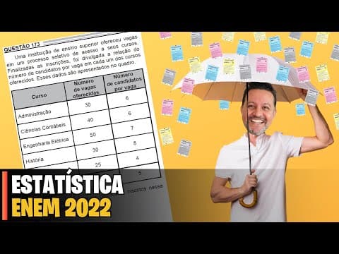 Thumbnail da aula: ENEM 2022 | MATEMÁTICA - 173 Uma instituição de ensino superior ofereceu vagasem um processo