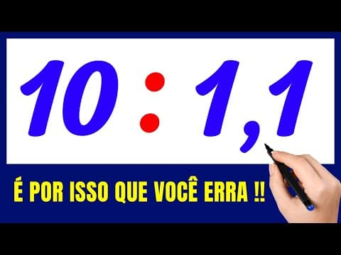 Thumbnail da aula: 🤯NÃO ERRE MAIS DIVISÃO COM VÍRGULA !! Matemática básica todo dia.📚🚀