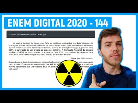 Thumbnail da aula: 🛑Questão 144 Enem DIGITAL 2020 - REGRA DE TRÊS - Na central nuclear de Angra dos Reis ...