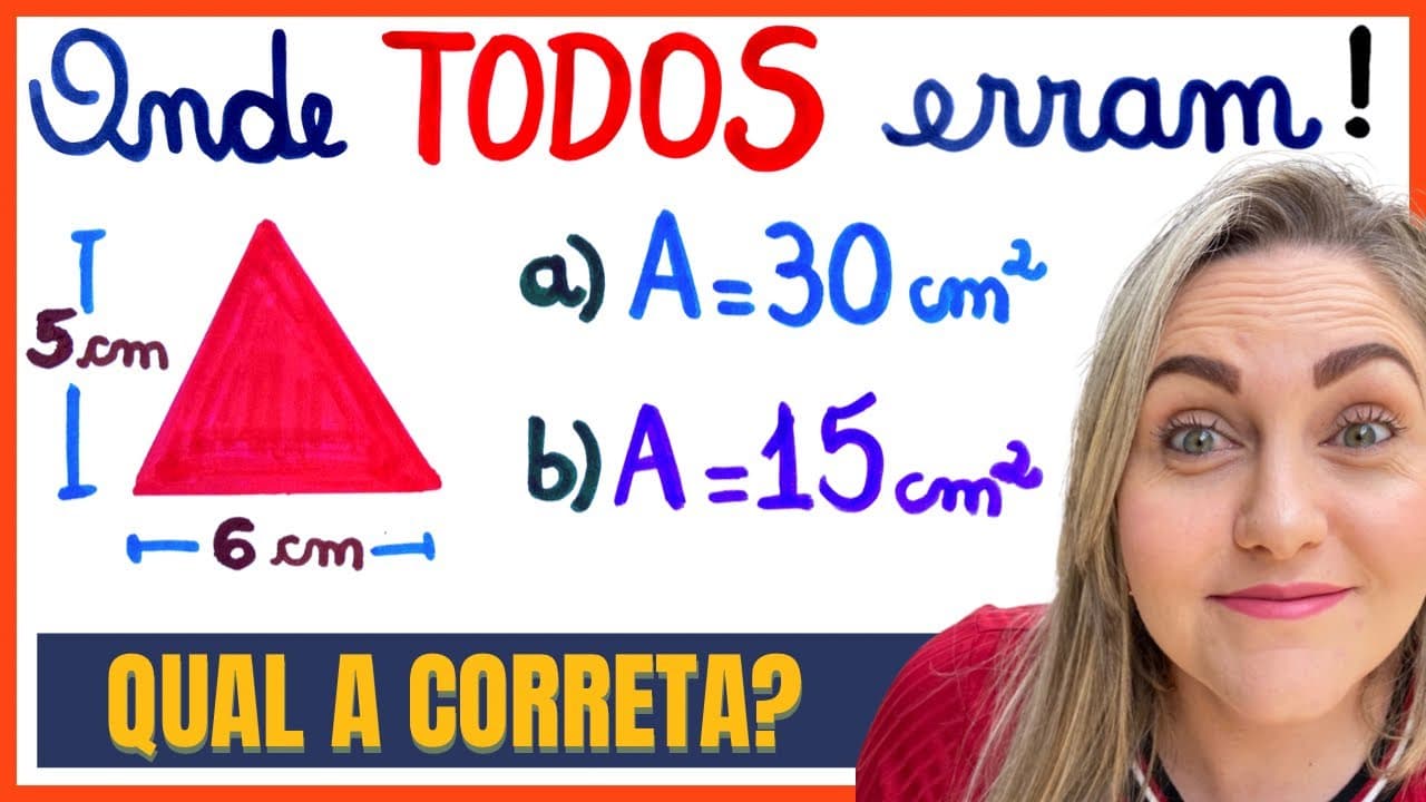 Thumbnail: ÁREA DO TRIÂNGULO!! ONDE TODOS ERRAM?