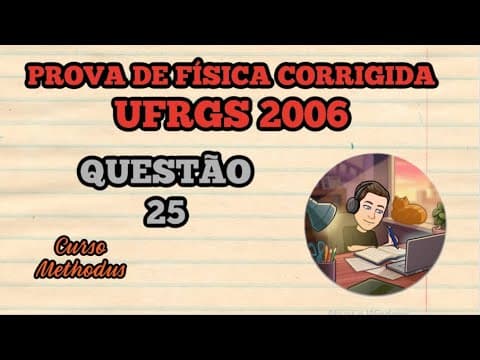 Thumbnail da aula: 25 de 2006 da prova de física da UFRGS - Um trem de ondas senoidais gerado por um dispositivo
